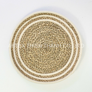 Luxury Seagrass Braided Placemat Handmade Woven <b>Table</b> <b>Mat</b> for Hotel Dining OEM Export Supplier Seagrass Placemat - Product Image 2