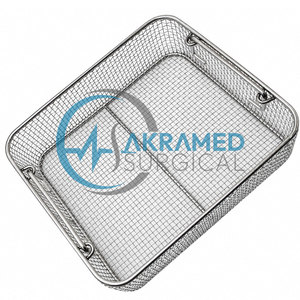 Premium Dental Instruments Cassette Tray Stainless Steel Wire <b>Mesh</b> Sterilization <b>Basket</b> Box For Surgical Medical Tools Small - Product Image 3