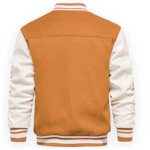 Chaquetas de Béisbol para Hombre de Buena Calidad al por Mayor 2026, con Mangas de Cuero, Chaqueta Varsity Cortavientos para Hombre, Servicio OEM - Product Image 5