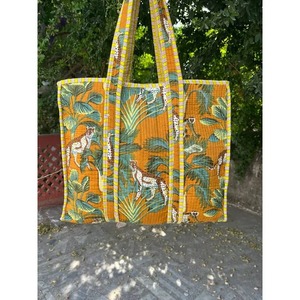 Bolso Tote Acolchado de Algodón Estampado: Bolso de Compras Étnico Indio - Product Image 6