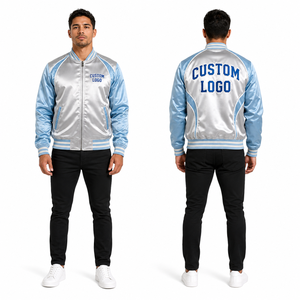 Blouson satiné pour homme en gros – Bomber personnalisé, style baseball, streetwear, mode décontractée, luxe, promotionnel pour équipe, marque privée, finition brillante et lisse - Product Image 5