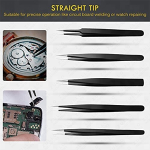 Pinzas Antiestáticas Industriales Premium para Electrónica, Personalizables OEM, Herramientas de Precisión para Uso Cosmético y de Mantenimiento - Product Image 4