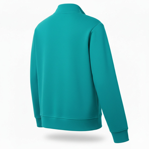 เสื้อฮู้ดผู้ชายแบบซิปครึ่งตัว รุ่นใหม่ปี 2026 ผลิตตามแบบ OEM ปักลาย ตกแต่งด้วยผ้าฟลีซ คอทรงโอ ป้องกันลม ระบายอากาศได้ดี เหมาะสำหรับฤดูหนาว - Product Image 2
