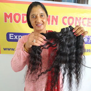 Cheveux Remy vierges indiens aucune perte de cheveux 8-32 pouces faisceaux bouclés non traités cuticules arrangées un doner pas cher naturel noir cheveux humains - Product Image 5