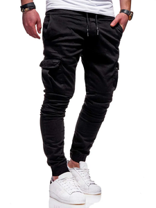 Pantalones Deportivos de Algodón de Secado Rápido para Hombre, Estilo Urbano, Corte Holgado, Ropa de Entrenamiento, Gimnasio, Correr, Casual, Liso - Product Image 2