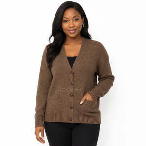 Cosh International Sisterhood Sorority Autumn Winter Cropped Knit <b>Cardigan</b> <b>Sweater</b> High Waist Solid Color Single Breast <b>Sweater</b> - Product Image 3