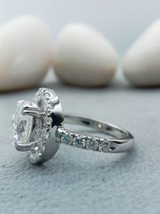 แหวนแต่งงานทรงทันสมัย D'VINS JEWELS ประดับเพชรทรงบริลเลียนต์สี D ขาว โรสโกลด์ เพชรเลี้ยงในห้องปฏิบัติการ พร้อมใบรับรอง - Product Image 5