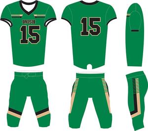 Ensemble d'uniformes de football américain personnalisés imprimés par sublimation, taille plus, maillot à manches courtes et pantalon, personnalisable - Product Image 6