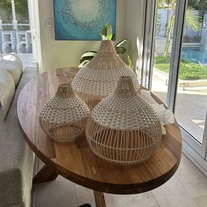 Lampe suspendue en rotin tissé écologique, style bohème, abat-jour pour salle à manger, chambre, café, hôtel, éclairage de plafond - Product Image 3