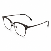 Lunettes optiques anti-lumière bleue UV420, monture carrée semi-cerclée en plastique léger, mode personnalisée, sur mesure, OEM