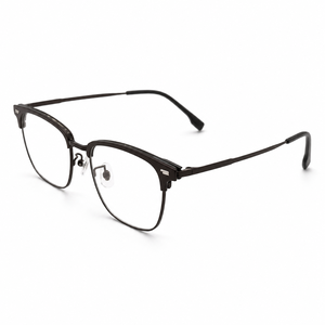 Lunettes optiques anti-lumière bleue UV420, monture carrée semi-cerclée en plastique léger, mode personnalisée, sur mesure, OEM - Product Image 1