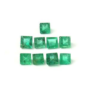 Émeraude facettée taille princesse carrée 2,5 mm, pierre précieuse en vrac, prix d'usine, qualité supérieure - Product Image 1