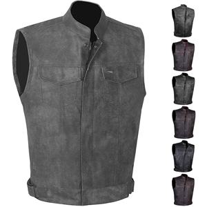 เสื้อกั๊กหนังผู้ชาย คุณภาพสูง ทนทาน ทันสมัย ป้องกันการกระแทก สำหรับขี่มอเตอร์ไซค์ ไซส์ใหญ่ ได้รับมาตรฐาน CE ระดับ 1 - Product Image 1