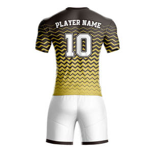 ชุดฟุตบอลแบบซับลิเมชั่นสั่งทำพิเศษ เสื้อและกางเกงขาสั้นสำหรับผู้ชาย ชื่อทีม เบอร์ 10 ผ้าโพลีเอสเตอร์ระบายอากาศ ชุดกีฬาสำหรับผู้ใหญ่ - Product Image 3