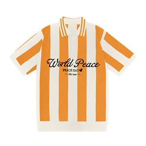 Camiseta Polo a Rayas de Manga Corta para Hombre, Personalizada al por Mayor, en Colores Contrastantes - Product Image 3