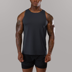 Cotton Tank Tops Gym Exercise Fitness Sports <b>Vest</b> with Wide Shoulder Round Neck Sleeveless Shirt Casual Wear Tank Tops - Product Image 5