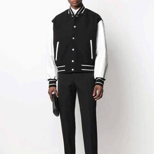 Blouson universitaire personnalisé pour homme en toile à col montant, motif lettres, hiver, haute couture, décontracté, extérieur, coupe-vent, respirant, séchage rapide - Product Image 3