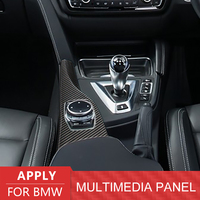 Bouton de console centrale en fibre de carbone pour BMW Série 3/4 F30 LCI F36 M3 F80, accessoires de modification intérieure automobile