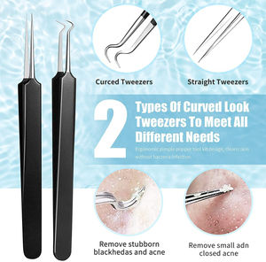 Kit de herramientas para remover puntos negros, para limpieza profunda de poros, kit de limpieza facial, extractor de puntos negros, juego de herramientas para remover acné - Product Image 3