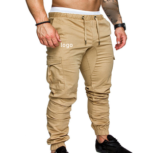 OEM Men's Casual <b>Cargo</b> Pants 100% Cotton Eco-Friendly Breathable Elastic Waist Low MOQ Wholesale - Product Image 1
