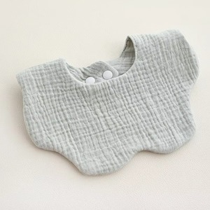 Bavoirs en coton unis et imprimés avec fermeture à bouton-pression, service OEM disponible - Product Image 4