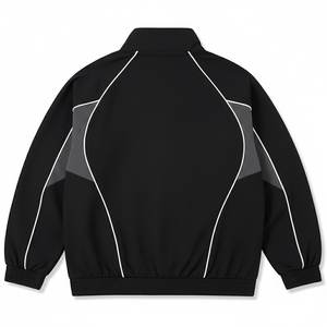 Most Demanding Custom Logo Black Men's Nylon <b>Wind</b> <b>Breaker</b> Panel With Pants Sets For Summer Quick Dry Streetwear Zipper Jackets - Product Image 3