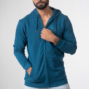 Sudadera con capucha de invierno para hombre, ecológica, de alta calidad, cómoda, color beige, tejido de lana, con logotipo personalizado en la parte delantera. - Product Image 6