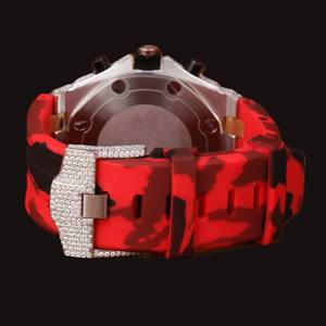 Reloj de Lujo para Hombre con Caja Redonda de Diamantes Moissanite de Dos Tonos Hechos a Mano, con Múltiples Funciones - Product Image 4