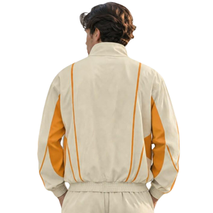 Conjunto Deportivo de Forro Polar para Hombre, Chaqueta con Cierre Completo y Cuello Alto, Pantalones de Pierna Recta, Corte Holgado, Informal, de Invierno, Dos Piezas - Product Image 4
