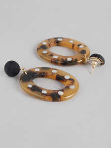 Boucles d'oreilles créoles en résine transparente faites à la main, style bohème moderne, écologiques, avec perle pendante, pour mariage, fête, cadeaux d'anniversaire - Product Image 3