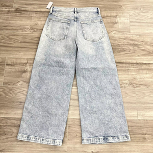 Pantalon en jean ample taille haute pour femme, coupe droite, style décontracté d'été, vente en gros - Product Image 5