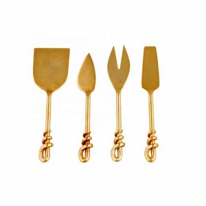 Ensemble de couverts élégants en acier inoxydable avec manche en bois fait main royal classique Couverts dorés au design élégant - Product Image 3