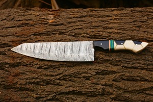 Cuchillo de chef Black Smith 1987 de acero de Damasco, mango de resina de 13 pulgadas - Product Image 5