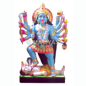 Murti de Mármol de Maa Kali |   Estatua de Mármol Premium de Kali Mata para el Hogar y el Templo – Maliyas - Product Image 1
