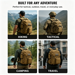 Sac à dos tactique personnalisé 35L, sac à dos MOLLE, sac à dos de randonnée imperméable pour l'extérieur avec plusieurs compartiments - Product Image 6