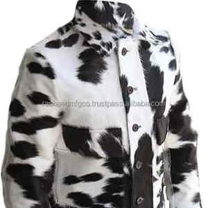 Cow <b>Hair</b> Jacket Men's Leather Fashion Short Body Down Style Genuine Cow Grain Leather Jacket for Men leather - Product Image 2