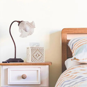 Boîte à mouchoirs bohème en macramé 6x6 pouces, en corde de coton, décorative, faite à la main, étui carré pour serviettes, pour la maison ou le bureau - Product Image 4
