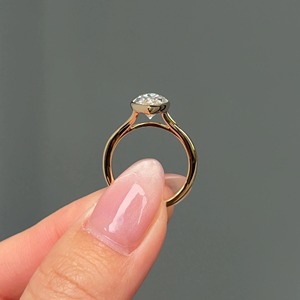 Anillo de compromiso de diamante cultivado en laboratorio de 3 CT con corte marquesa y engaste solitario, anillo de diamante con corte marquesa, anillo de vástago dividido, certificado IGI, 14K - Product Image 4