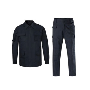 Uniformes de Guardia de Seguridad de Alta Calidad con Cuello Alto / Uniforme de Seguridad de Manga Corta con Botones para Hombre, MOQ Bajo 2026 - Product Image 1