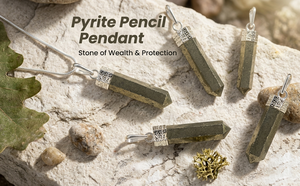 Pendentif en pyrite de haute qualité, style classique, pointe de cristal de quartz, collier en pierres précieuses, vente en gros pour la guérison - Product Image 6