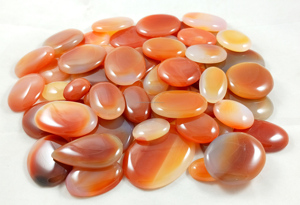 Wholesale Natural Red Onyx Loose Stone <b>Beads</b> Oval Flat Back Stone Cabochon for Ring Earring Pendant Jewelry Making - Product Image 4