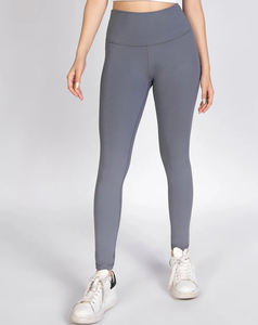 Leggings pour femmes à taille haute, décontractés, respirants, sans couture, longueur genou, pour le yoga et les activités de plein air, en coton/fibre de bambou, couleur unie - Product Image 2
