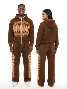 Conjunto Deportivo Cómodo y a la Moda para Hombre, Sudadera con Capucha y Pantalones Deportivos de Invierno, Estilo Universitario, Informal, de Forro Polar, Transpirable - Product Image 4