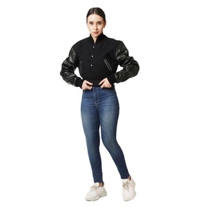 Chaqueta Varsity Profesional Lisa de Talla Grande con Botones, Gruesa, Estilo Urbano, de Invierno para Hombre, Superventas, Poliéster/Algodón - Product Image 1