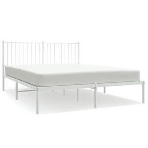 โครงเตียงเหล็กเคลือบผงสีขาวขนาดคิงไซส์ ประเภทสินค้าเตียงโลหะ - Product Image 2