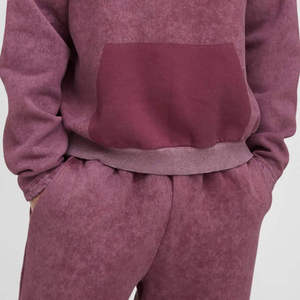 Men Acid Wash Tracksuit Two Piece Athletic Set Featuring <b>Zip</b> <b>Up</b> <b>Jacket</b> and Matching Joggers for Casual Activewear Comfort - Product Image 6