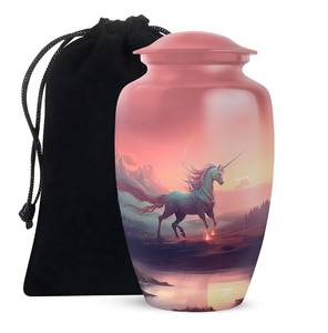 Urnes funéraires licorne 10 pouces pour cendres, écologiques, durables, capacité 220 pouces cubes, décoratives pour femme - Product Image 1