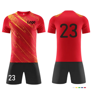 เสื้อฟุตบอลแบบซับลิเมชั่นสั่งทำพิเศษ น้ำหนักเบา แห้งเร็ว ระบายอากาศได้ดี ผลิตจากโพลีเอสเตอร์ 100% พร้อมชื่อ เบอร์ และโลโก้ - Product Image 4