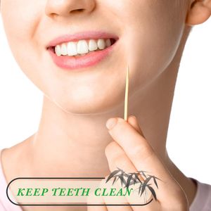 12000 cure-dents en bambou avec boîte de rangement en plastique transparent, double face, ronds, pour apéritifs, barbecues - Product Image 3