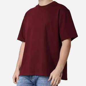 T-shirts personnalisés avec logo, coupe ample pour homme, coton biologique pour femme, coton uni, manches courtes, mode vintage, luxe, haute qualité - Product Image 4